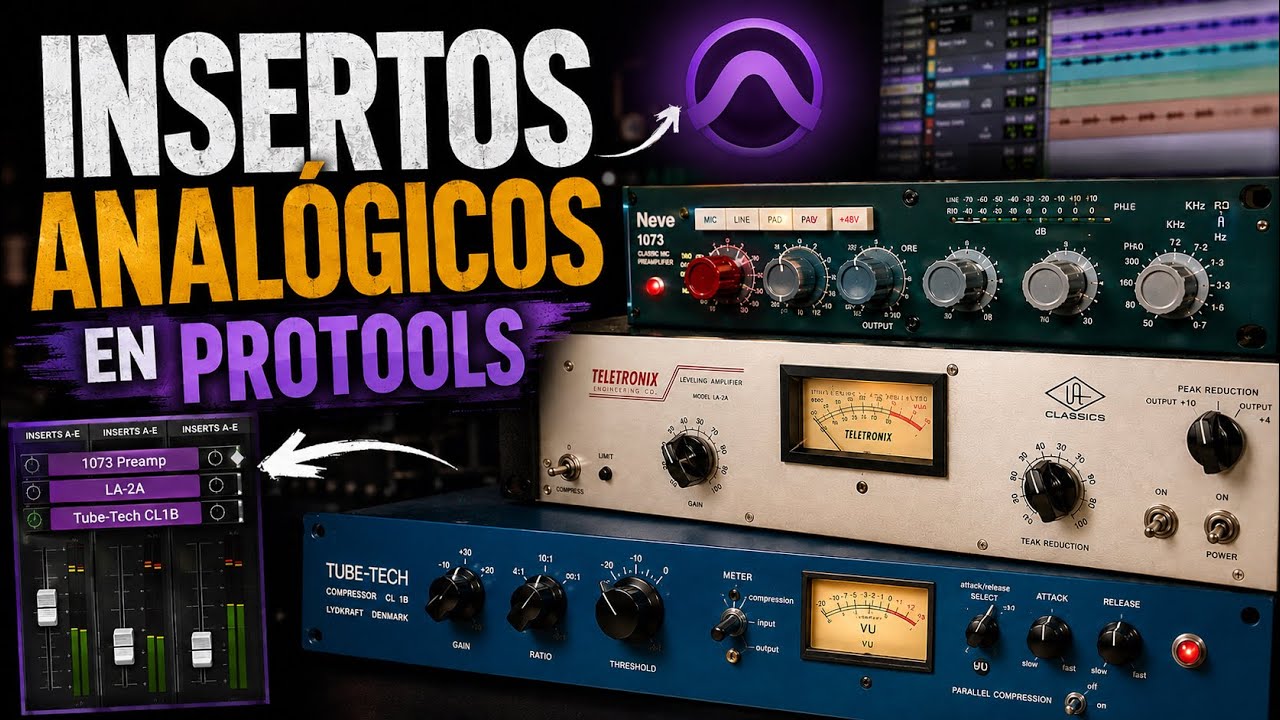 Cómo conectar equipo analógico en Protools 🤩 como si fueran plugins