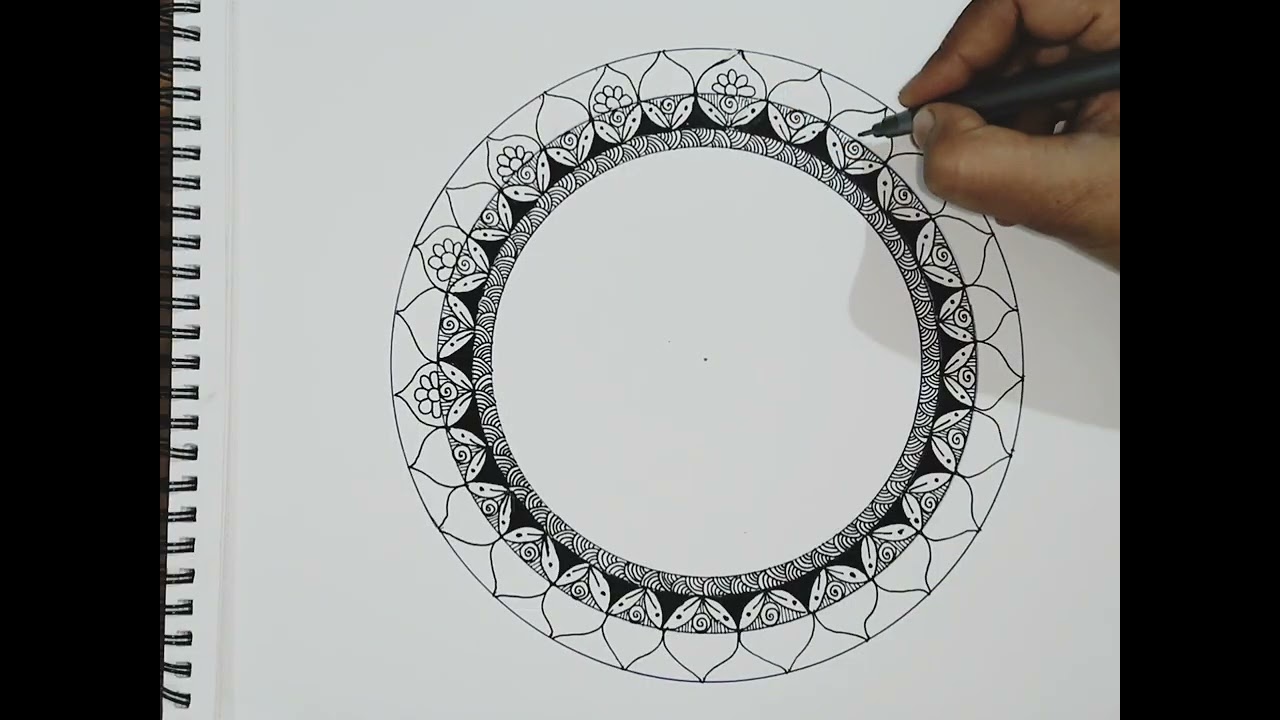 A simple mandala design #art #mandaladrawing #meditativemandalaart #creative mandala art #circular