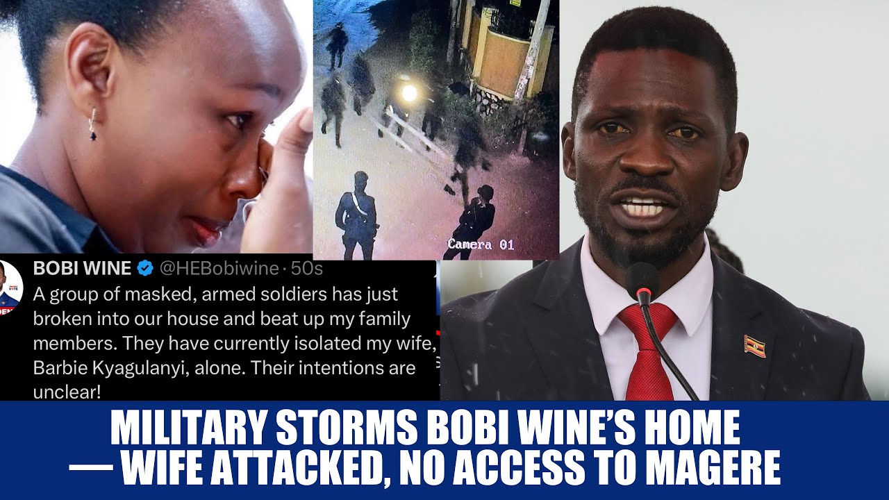 Tension at Bobi Wine’s Home: Military Storms his Home — Wife Attacked, No Access to Magere