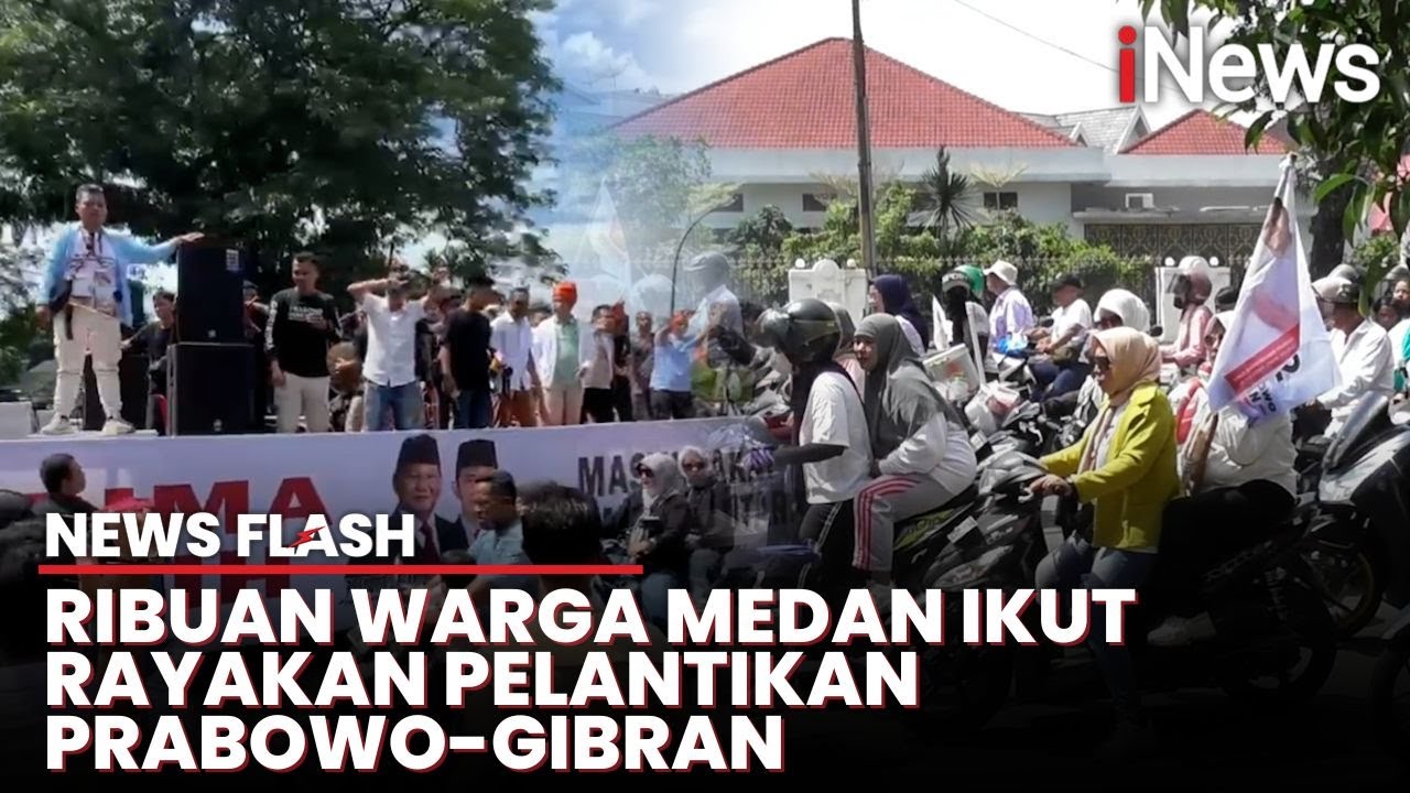 Ribuan Warga Medan Konvoi Keliling Kota Rayakan Pelantikan Prabowo-Gibran