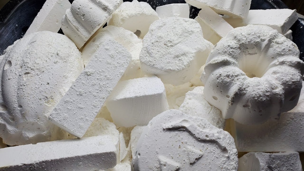 TUB FULL OF REFORMS + BROKEN GYM CHALK w BABY POWDER CRUMBLE-ASMR