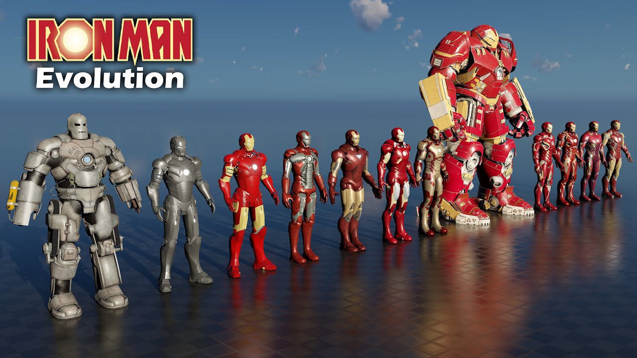 Iron Man Suits Evolution (Mark 1&ndash;85)