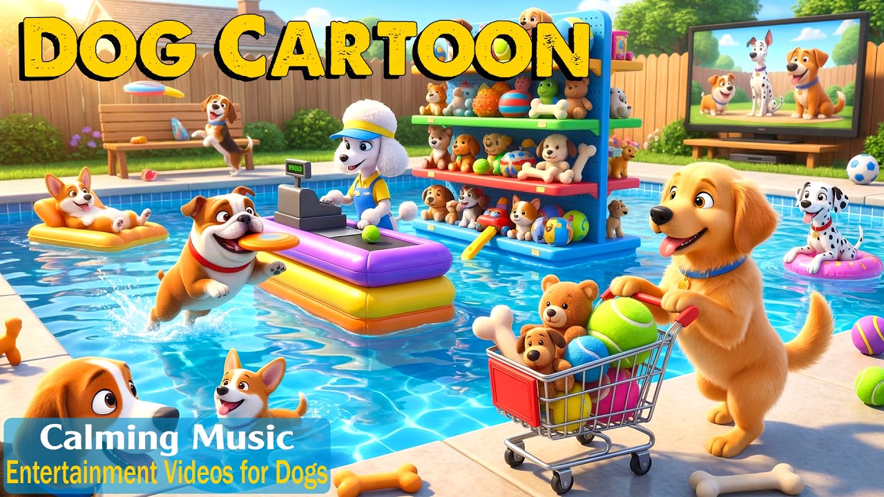 Dog Cartoon TV, in Colors Dog Love! 🐶❤️ All-Day Cartoon for Puppies Home Alone | Dog Music for Dogs