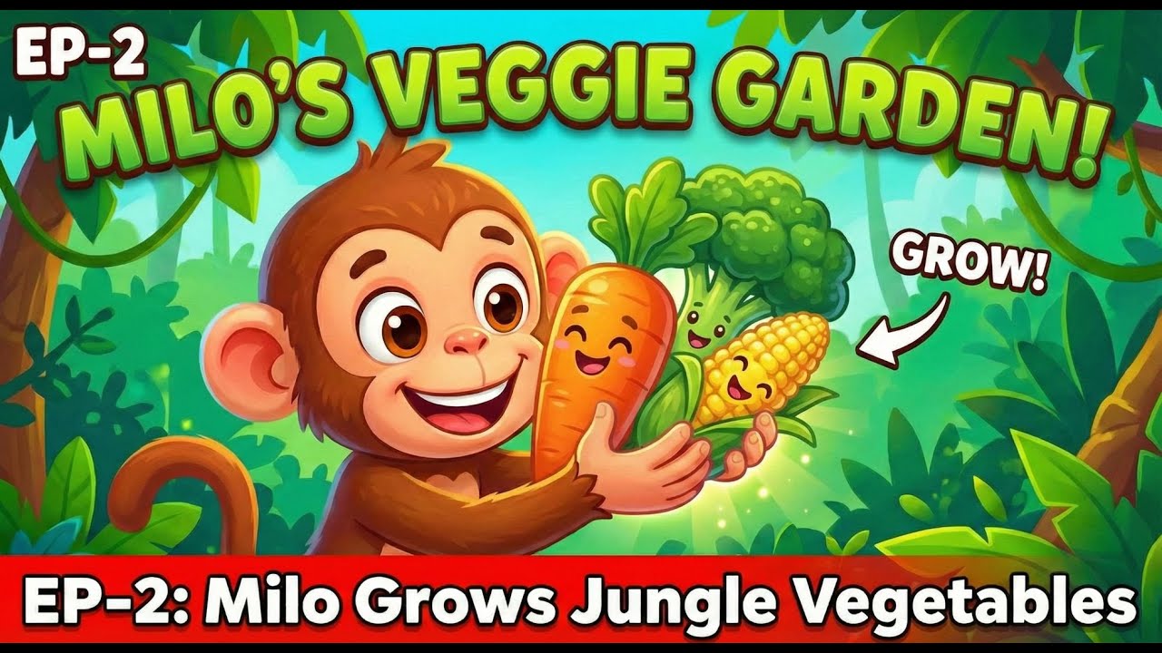 Learn Vegetables with Milo! 🥕🥦 Healthy Eating Story for Kids | Fun Vegetable Garden Story