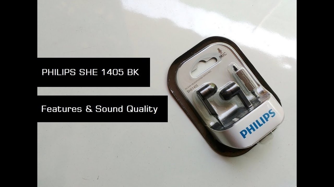Philips SHE 1405 Bk Wire In Ear Headset (Black) | With Sound Quality Test