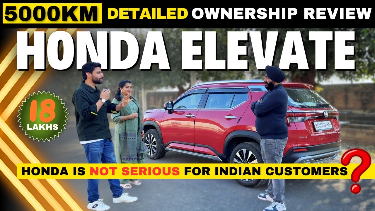 Skoda Kushaq लेने गए  थे और ली Honda Elevate ZX Manual Top Variant 5000Km Detailed Ownership Review