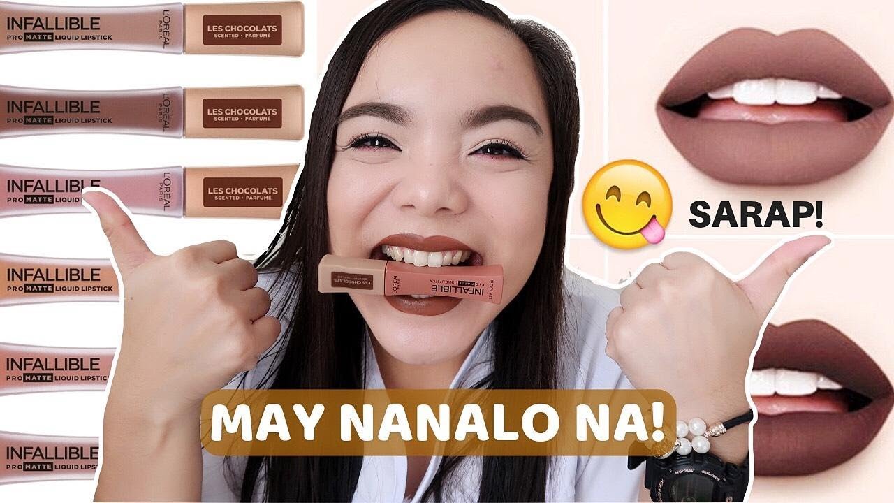 PINAKAMASARAP NA LIQUID LIPSTICK | L'Oreal Pro Matte LES CHOCOLATS Scented Liquid Lipstick