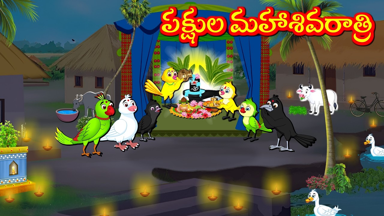 పక్షుల మహాశివరాత్రి - Telugu Moral Stories | Telugu Kathalu | Tuni Cartoon  Stories Telugu