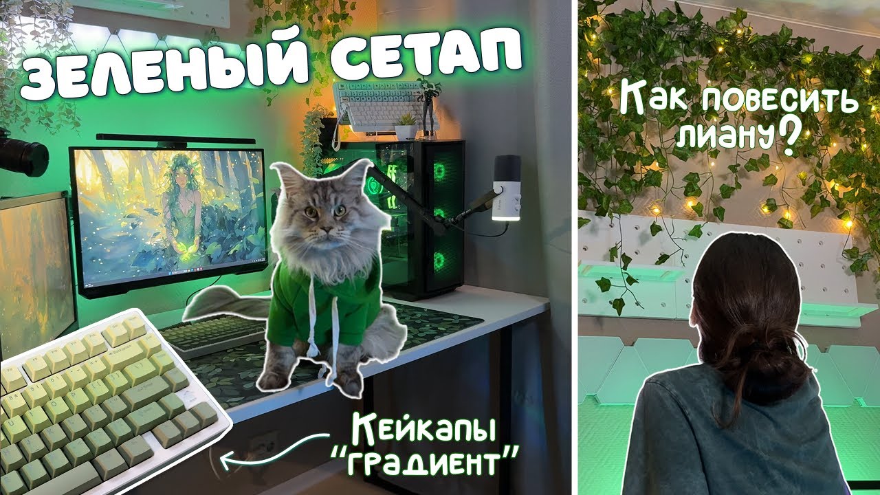СОБРАЛА ЗЕЛЕНЫЙ СЕТАП | как повесить лиану? | распаковка товаров с WB и aliexpress