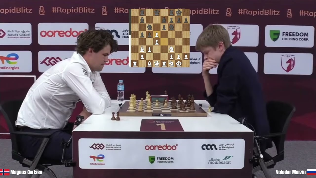 Magnus Carlsen (2881) vs Volodar Murzin (2647) - FIDE World Blitz Championship 2025