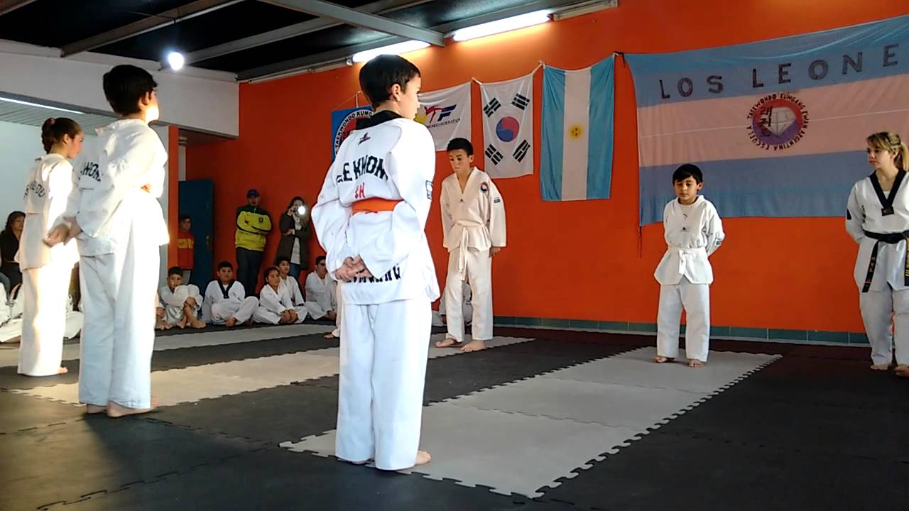 Examen TKD WTF cinturón naranja.