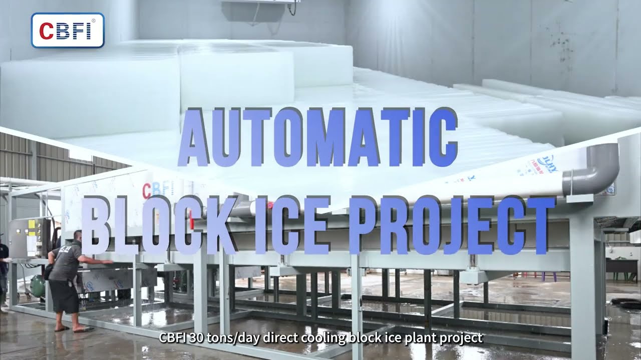 【EN】15-Ton Direct Cooling Ice Block Machines | Industrial ice block 50kg| CBFI