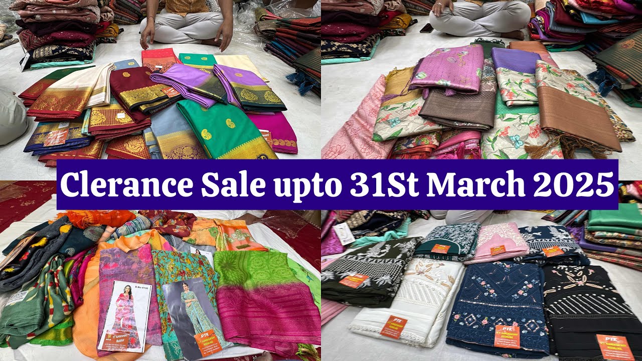 Clearance Sale at Chickpet Bangalore | Wholesale Sarees & Dress Materials | Single Saree Courier Avl