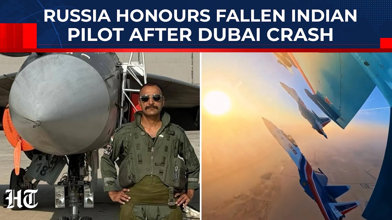 On Cam: Russia Pays Tribute To Indian Pilot Wg. Cmdr. Syal After Fatal Tejas Crash At Dubai Air Show