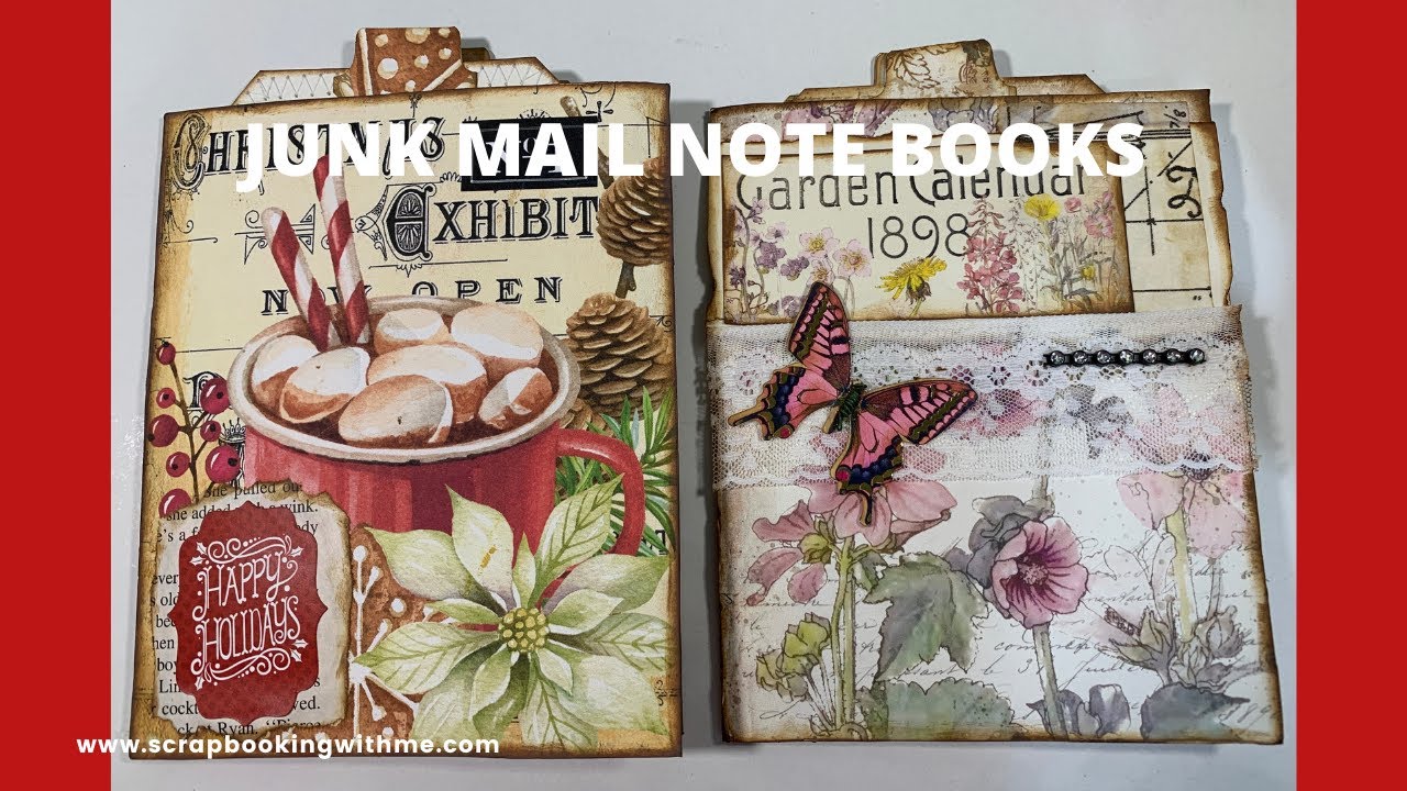 JUNK JOURNAL BOOK POCKETS  FROM JUNK MAIL ENVELOPES