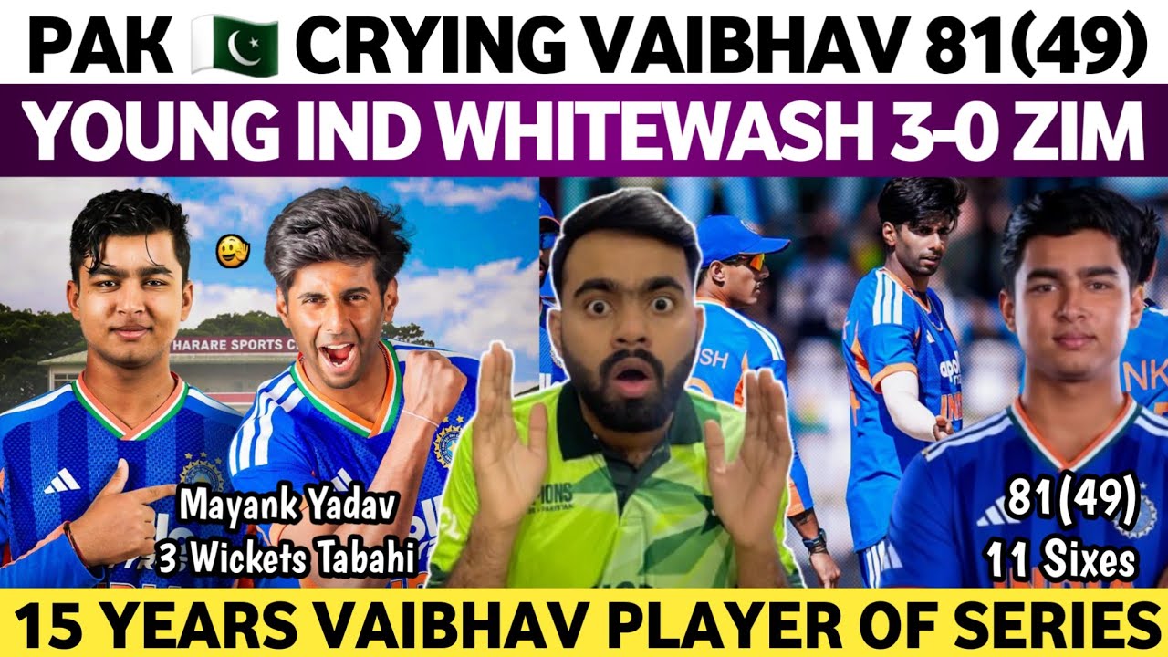 Pak Media Crying on Vaibhav Suryavanshi 81(49) Vs Zim 2026 | Ind Vs Zim 3rd T20 Match 2026 | Ind Win