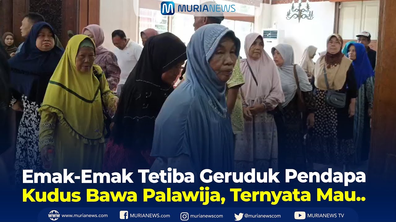 Emak-Emak Tetiba Geruduk Pendapa Kudus Bawa Palawija, Ternyata Mau..