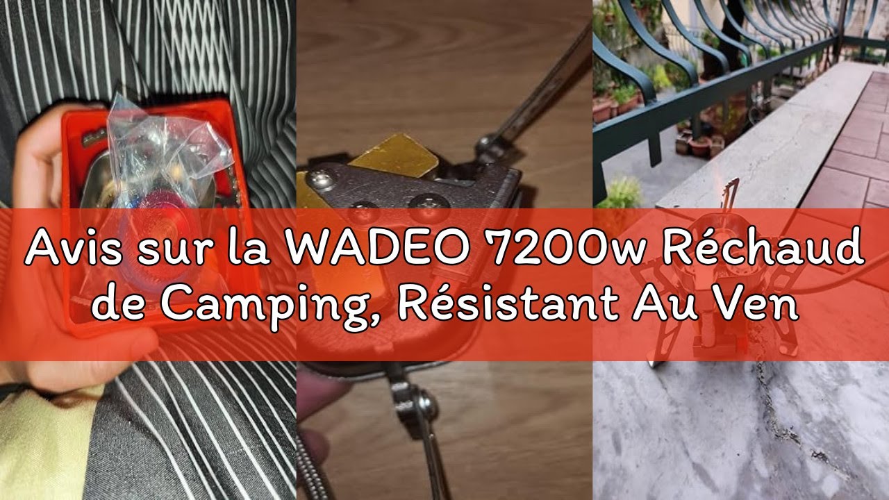 Avis sur la WADEO 7200w Réchaud de Camping, Résistant Au Vent Réchaud à Gaz de Camping Avec Allumage