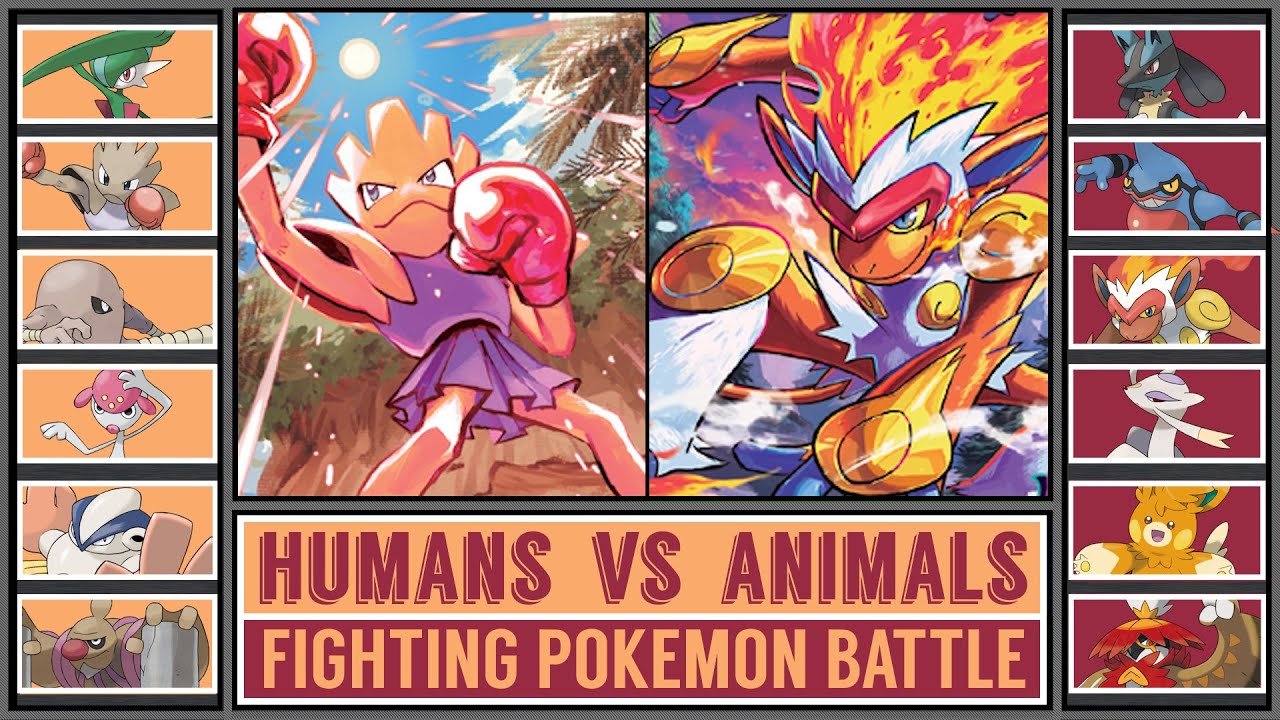 Fighting Pok&eacute;mon Battle: HUMANS vs ANIMALS