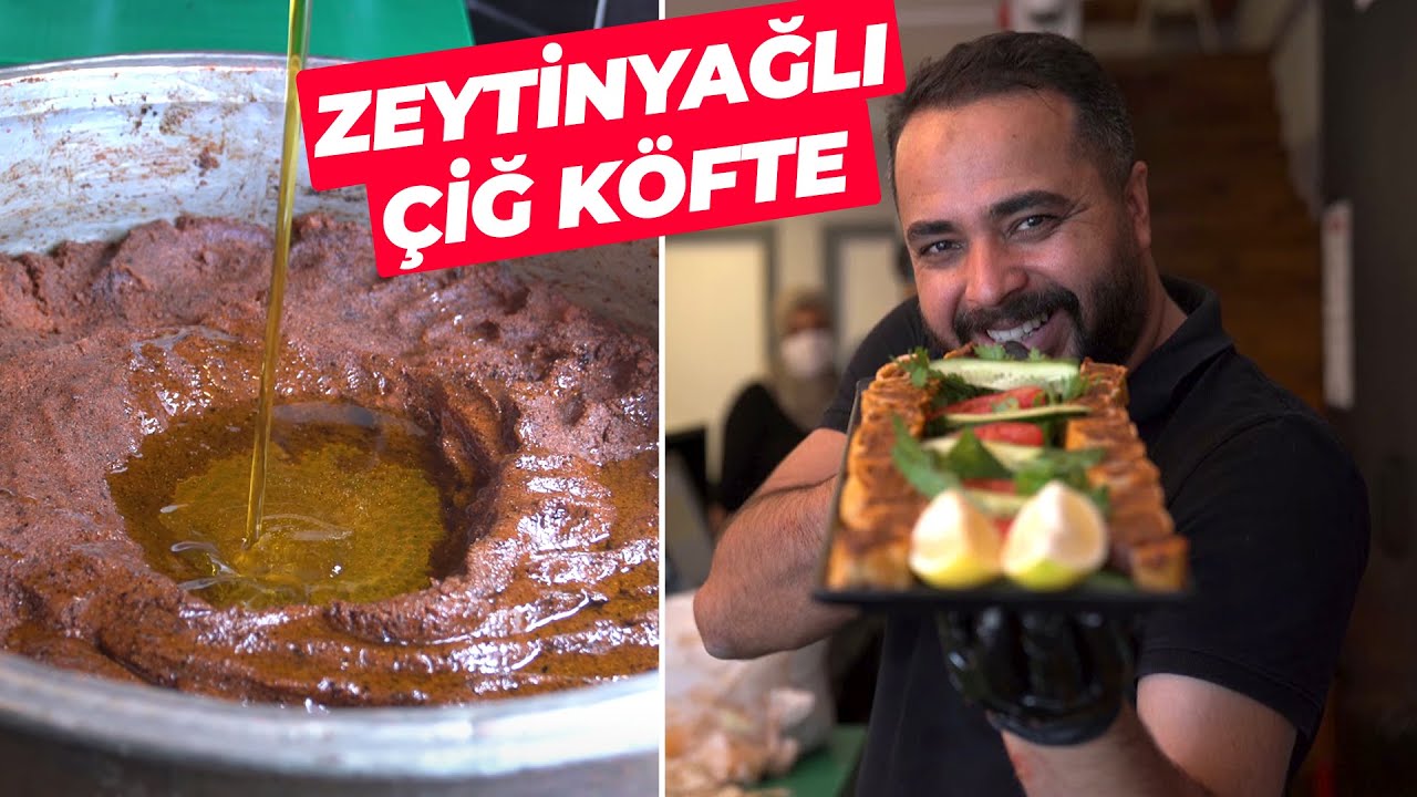 ÇİĞ KÖFTEYE SÜRAHİ İLE ZEYTİNYAĞI DÖKÜYOR – ÇİĞ KÖFTECİ CENGİZ ERDOĞAN’IN HİKAYESİ