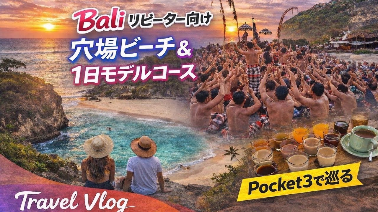 【バリ島】ちょっと足を伸ばして穴場ビーチと1日観光コース　1日5000円でチャーターしてみた