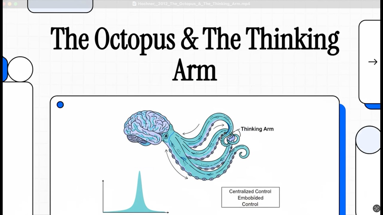 Embodied Intelligence in Octopus Neurobiology (Hochner, 2012)