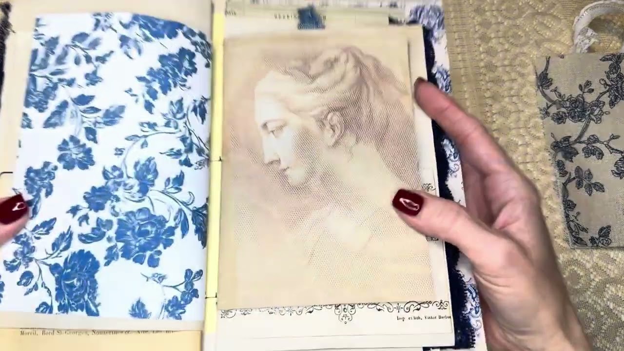 Blue French Junk Journal Flip Through