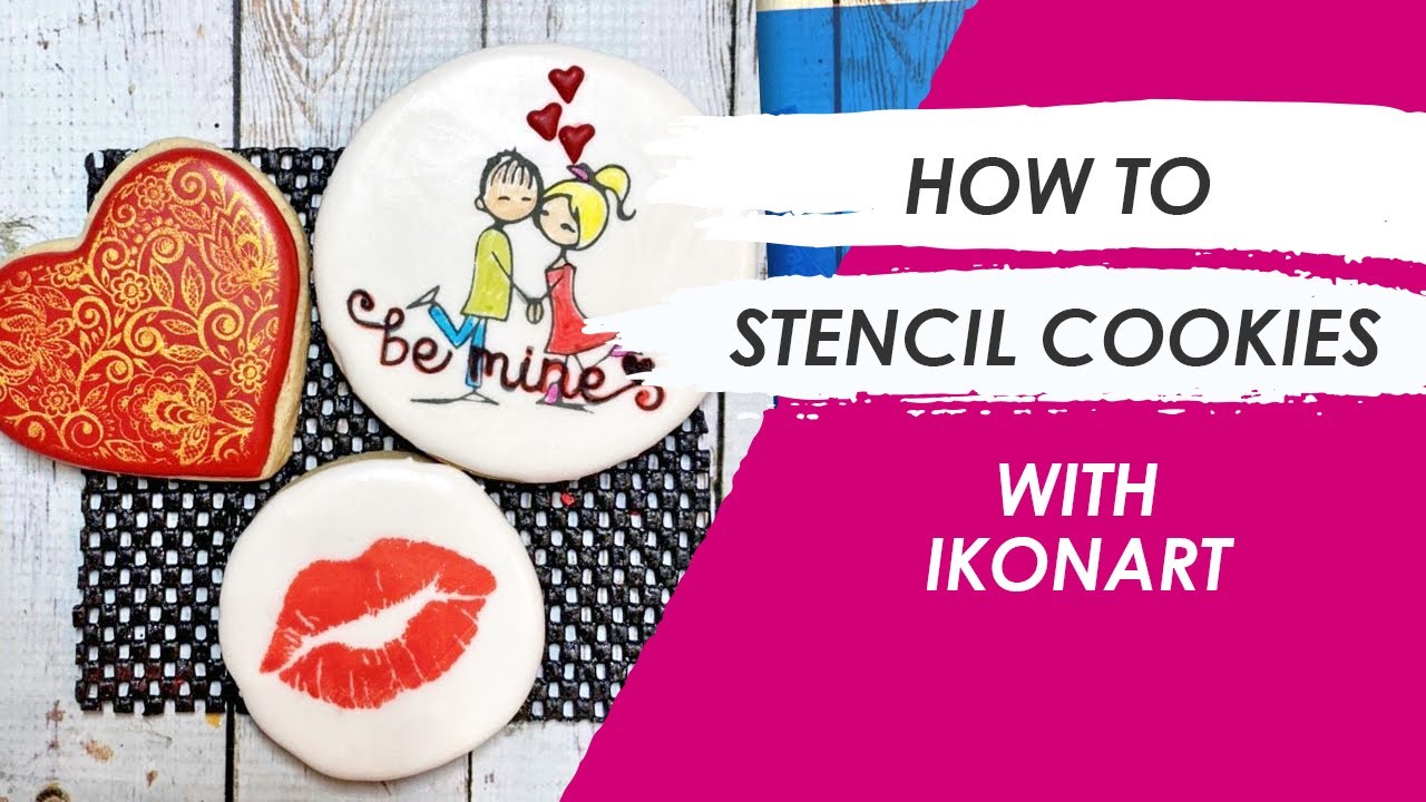 Stencil Valentine’s Day Cookies with Ikonart + Sweet Traditions