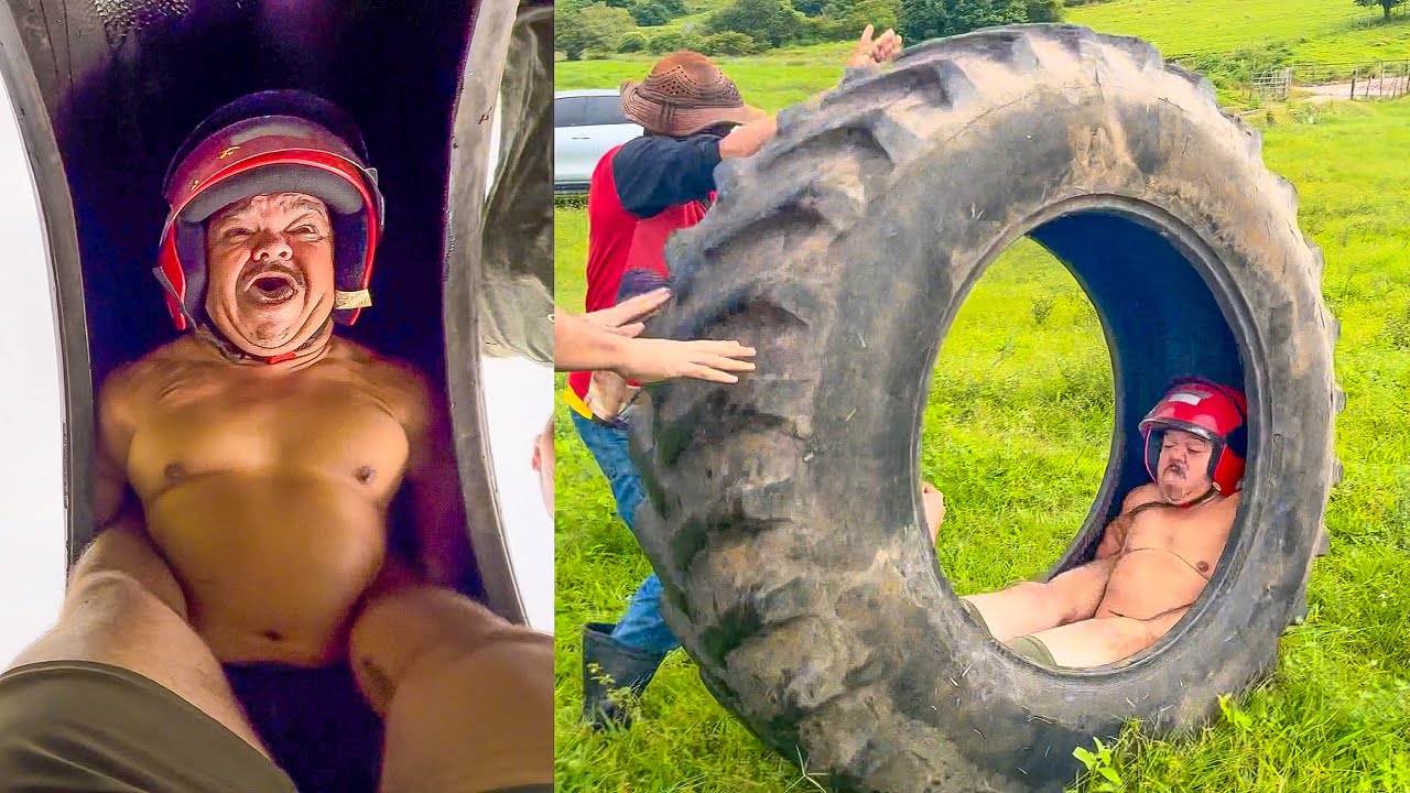 PNEU GIGANTE DESCE LADEIRA COM PILILIU DENTRO EM SUPER DESAFIO😱| PILILIU DA RESENHA
