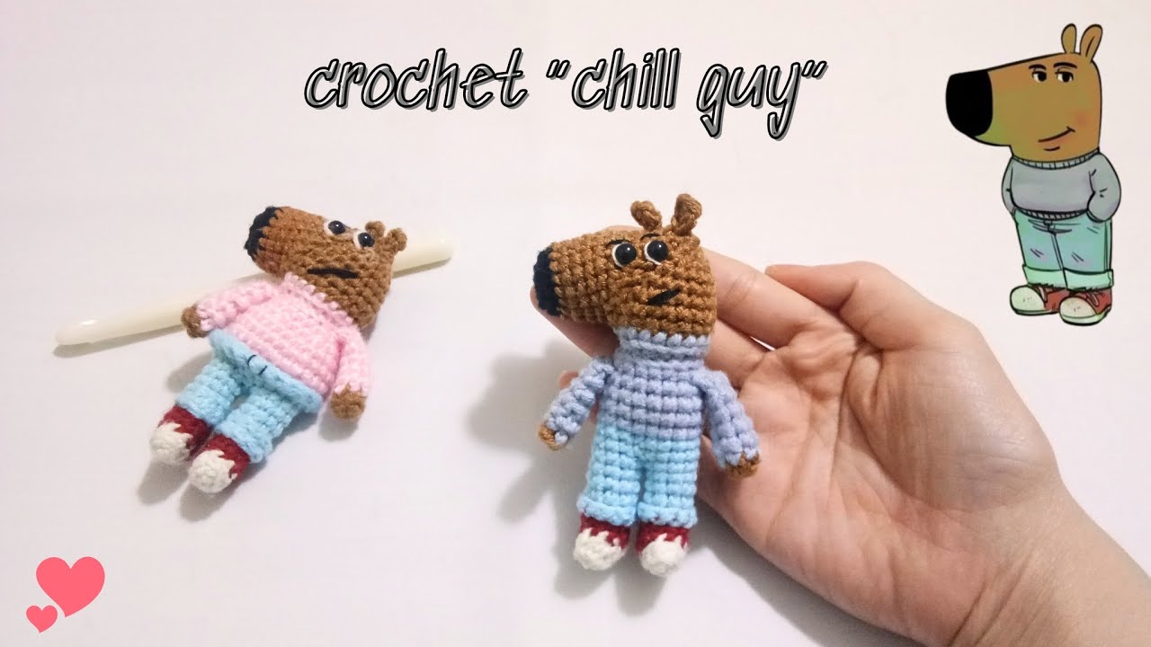 Crochet Chill Guy keychain tutorial| Amigurumi Pattern| Hướng dẫn móc móc khoá Chill Guy|San Crochet