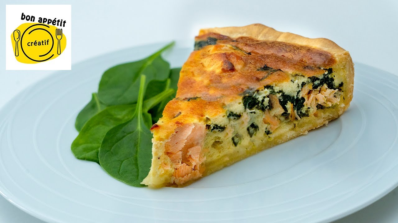 ФРАНЦУЗСКИЙ КИШ (ЗАПЕКАНКА ) С ЛОСОСЕМ  И ШПИНАТОМ.  БЫСТРО и ВКУСНО