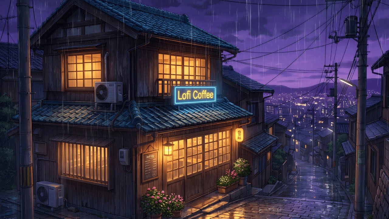 90's Chill Lofi ☕ Rainy Coffee Shop Ambience with Lo-Fi Hip Hop 🎧 Study, Focus & Relax