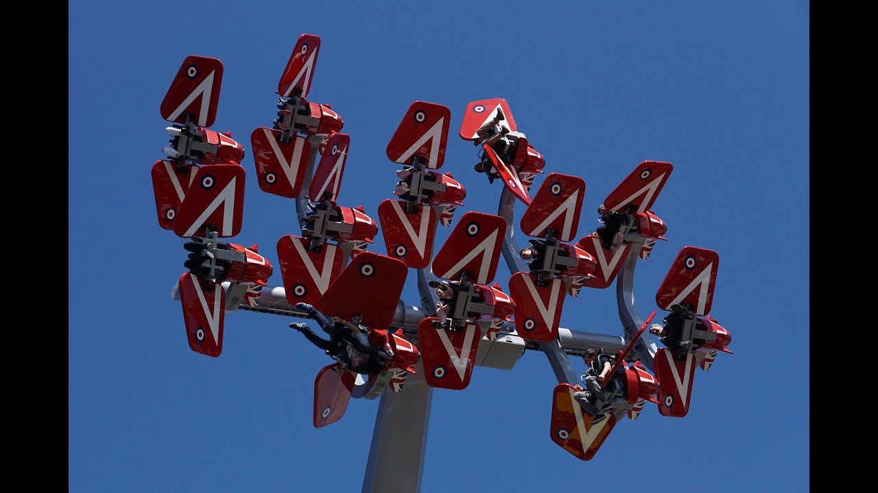 Red Arrows Skyforce (first ever go)  Blackpool Pleasure Beach 2015