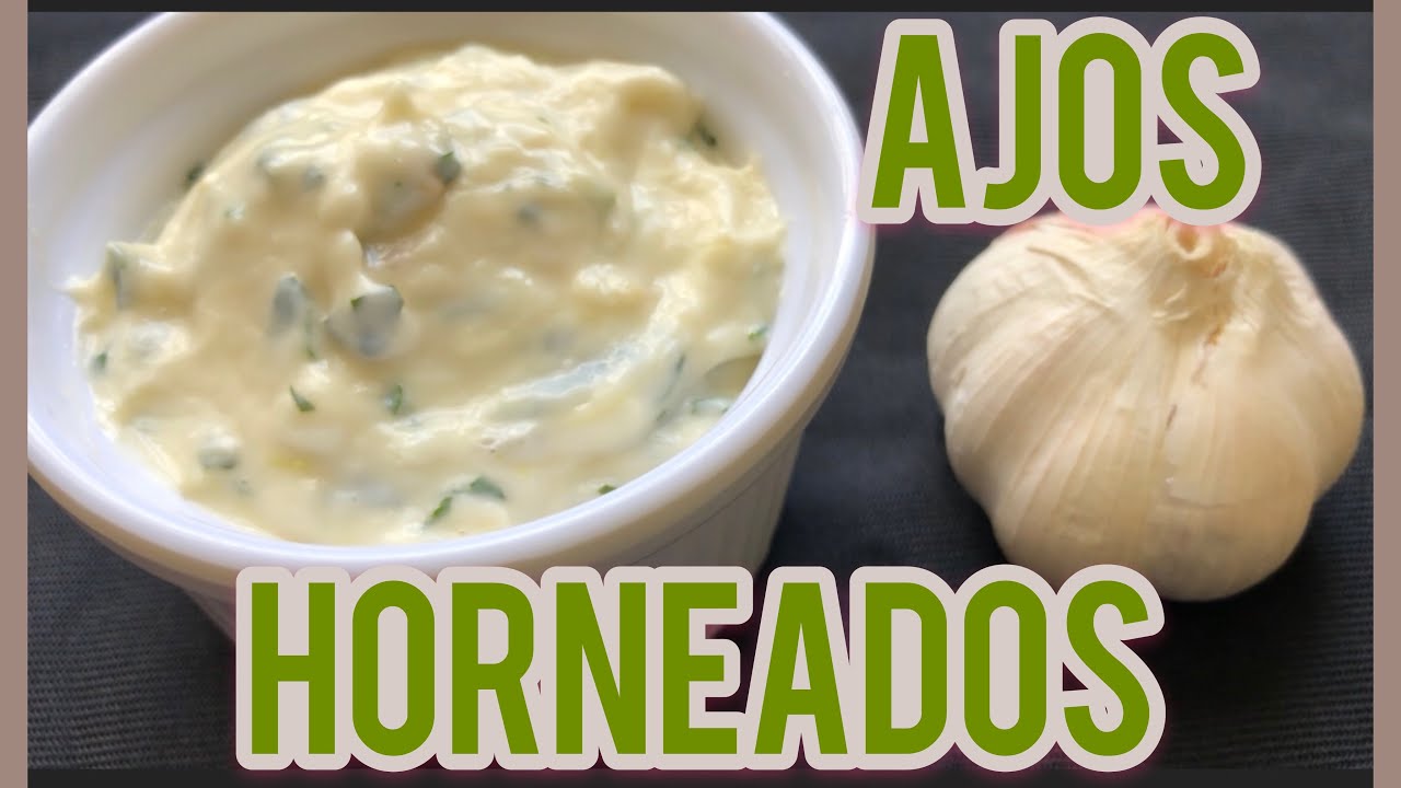 Mayonesa de ajo / 🧄ajos horneados muy fácil