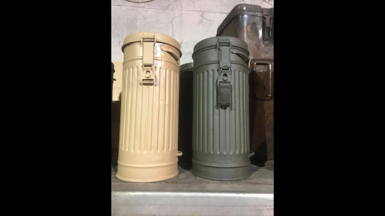 Restoration of 1940' WW II German gas mask cans