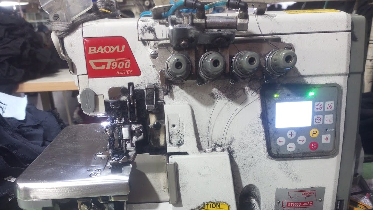 overlock machine garment factory . my job t-shirt neck attach overlock machine