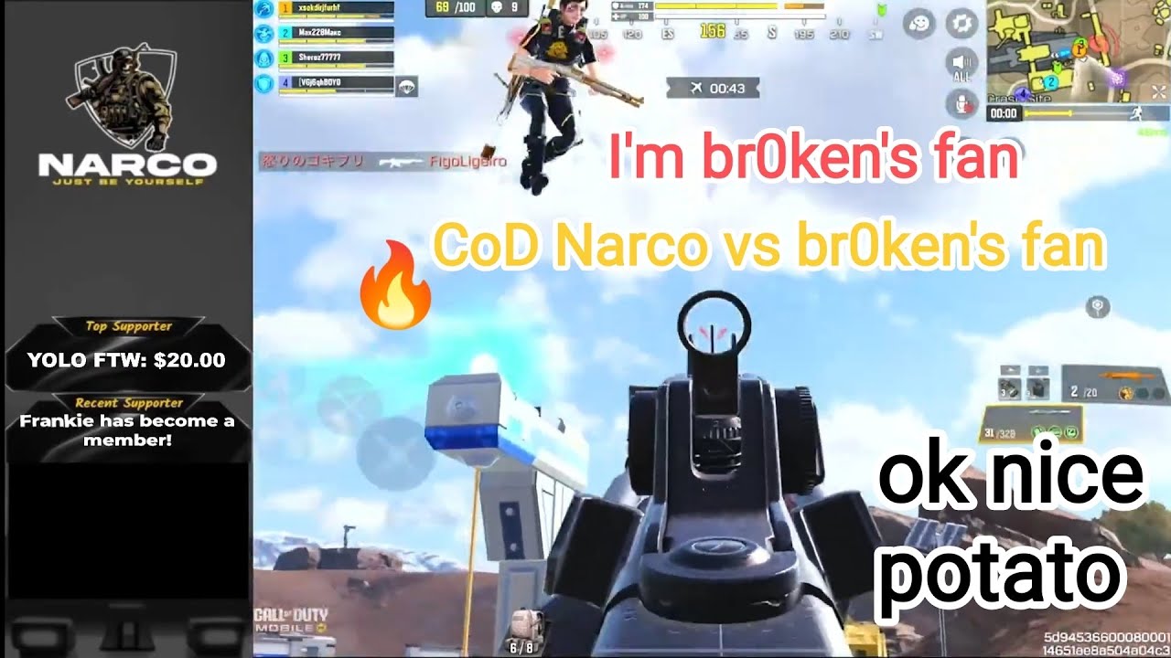 CoD Narco came across br0ken 's fan then this happened 🤯| CoD Narco vs br0ken fan | CoD Narco | codm