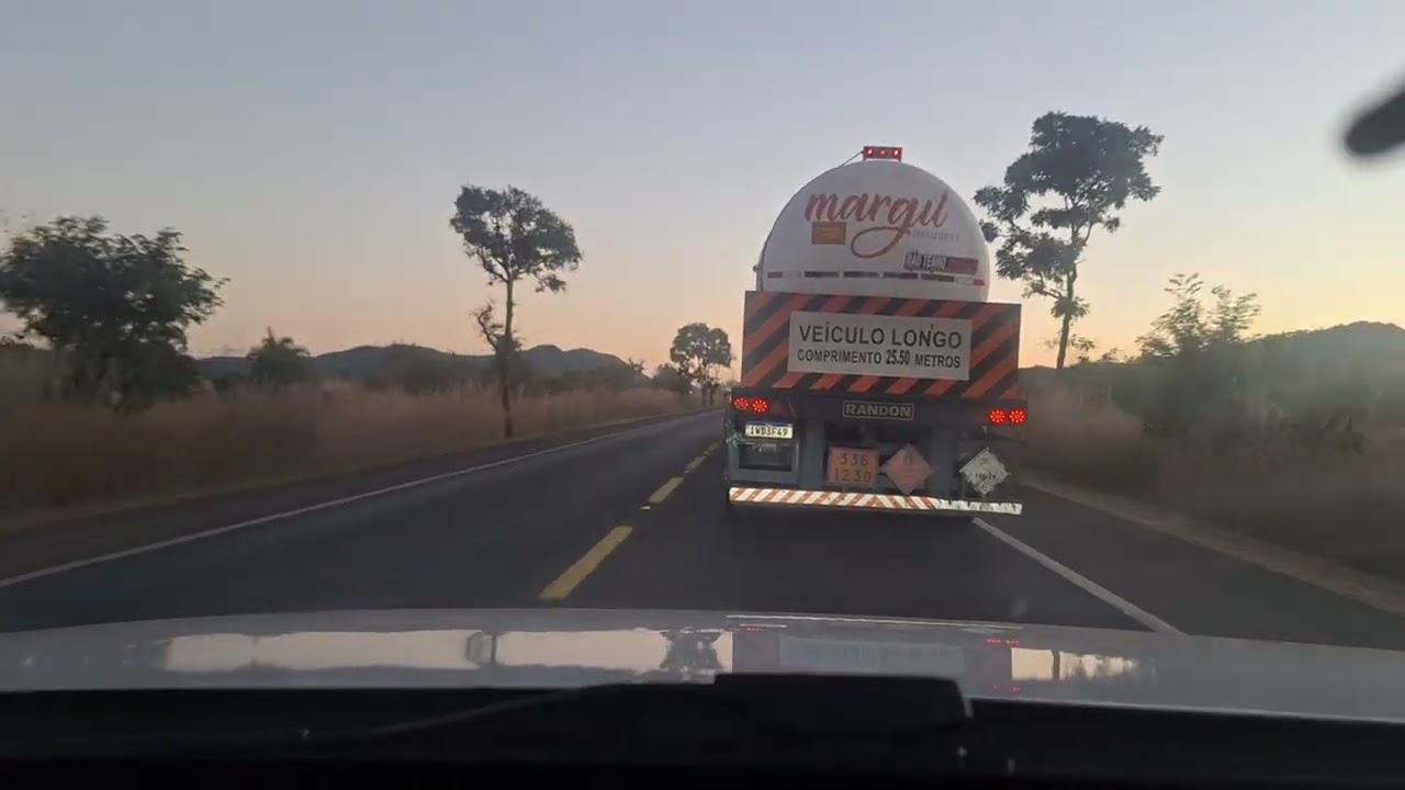 amanhecer na BR 153 Belém Brasília vídeo 03
