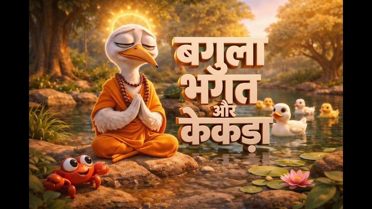बगुला भगत और केकड़ा | पंचतंत्र की कहानी | Panchatantra Moral Story for Kids | Hindi 3D Animation
