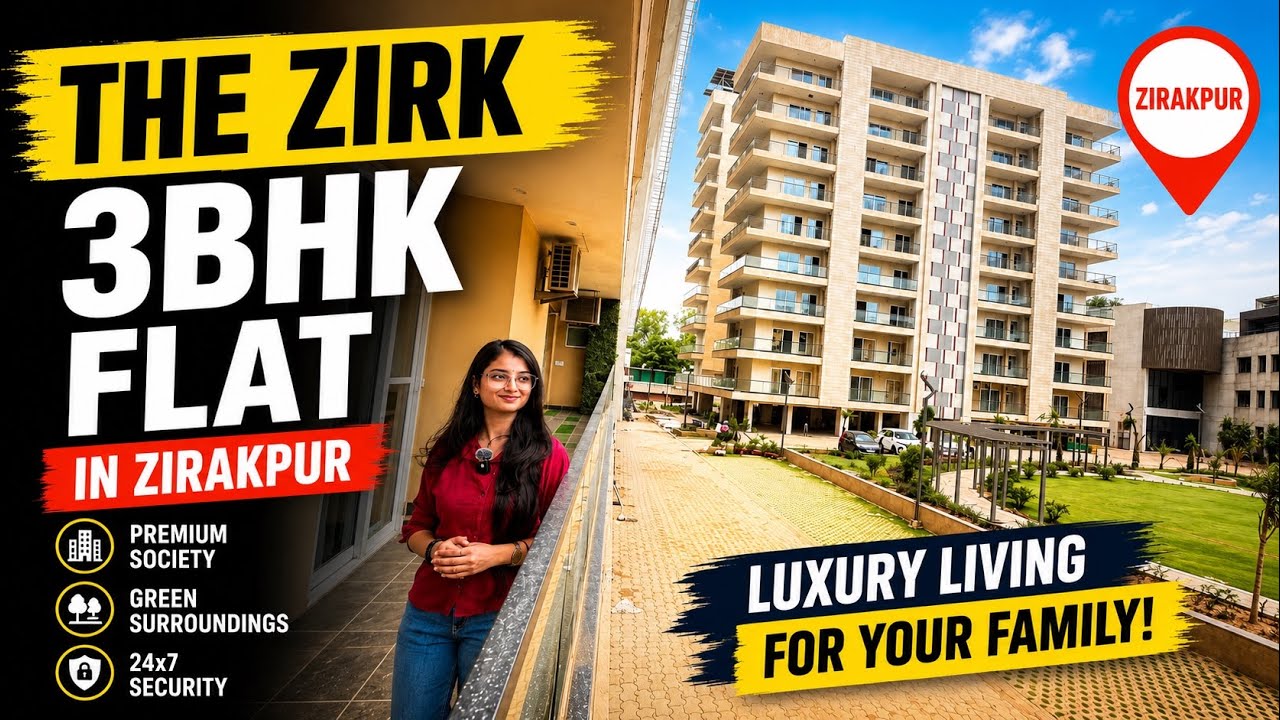 The Zirk Zirakpur Premium 3 BHK Luxury Flat for Sale | Full Society Tour & Review