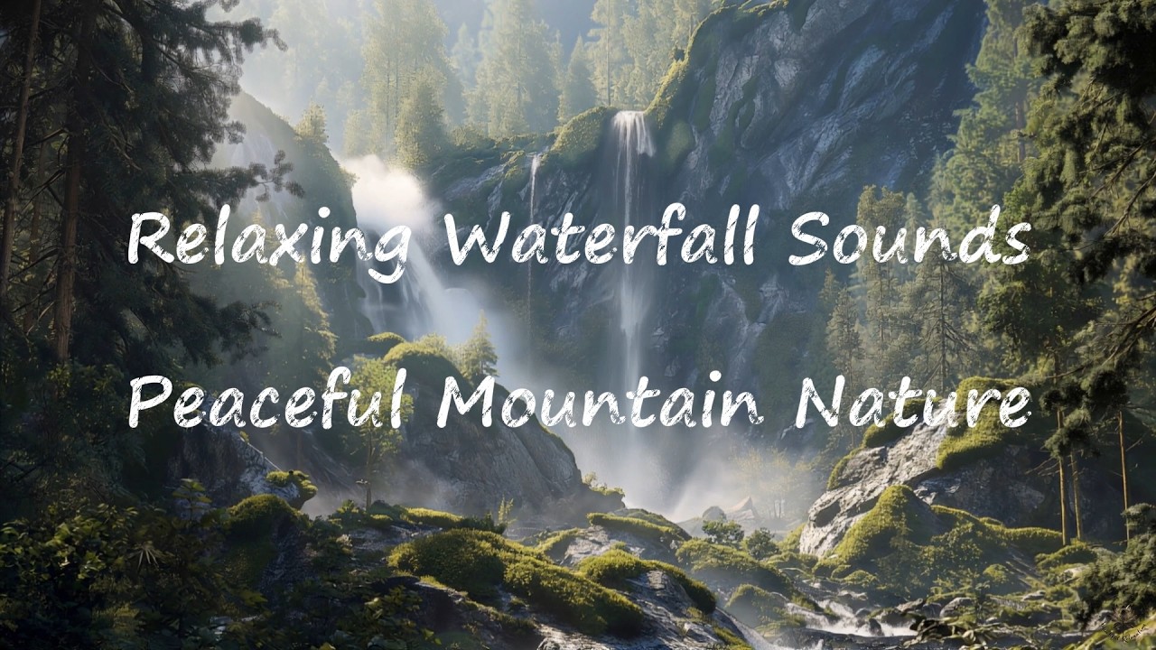Beautiful Waterfall in Forest Live | Relaxing Water Sounds, River Flow, Birds Singing, Nature