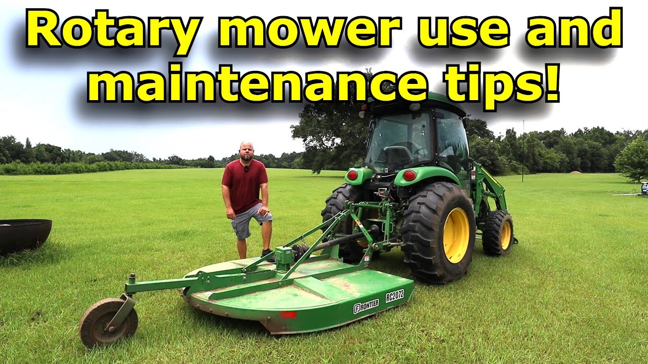 Important rotary mower tips! John Deere 4066R and Frontier RC2072 tractor mower! #806
