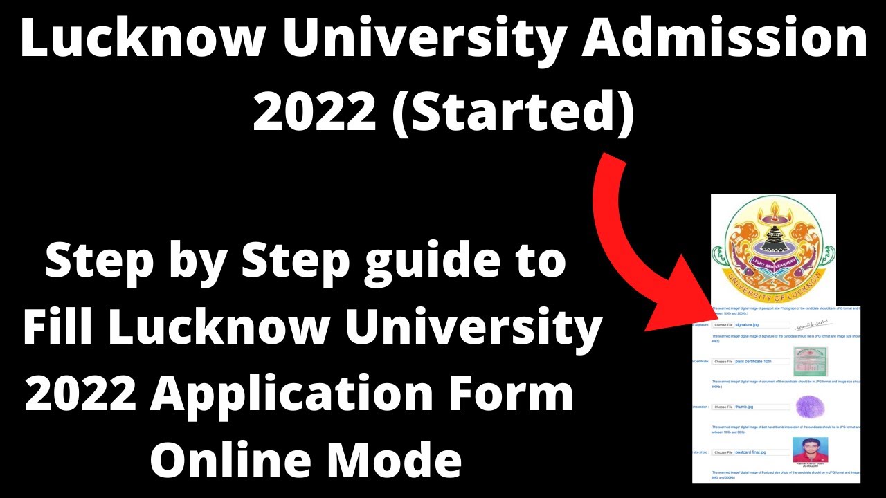 Lucknow University Admission 2022 (Started) - How to Fill Lucknow University 2022 Application Form