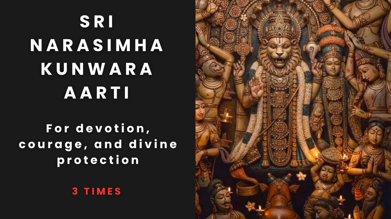 Sri Narasimha Kunwara Aarti | Devotion, Courage, and Protection | Narsingh Aarti | 3 Times