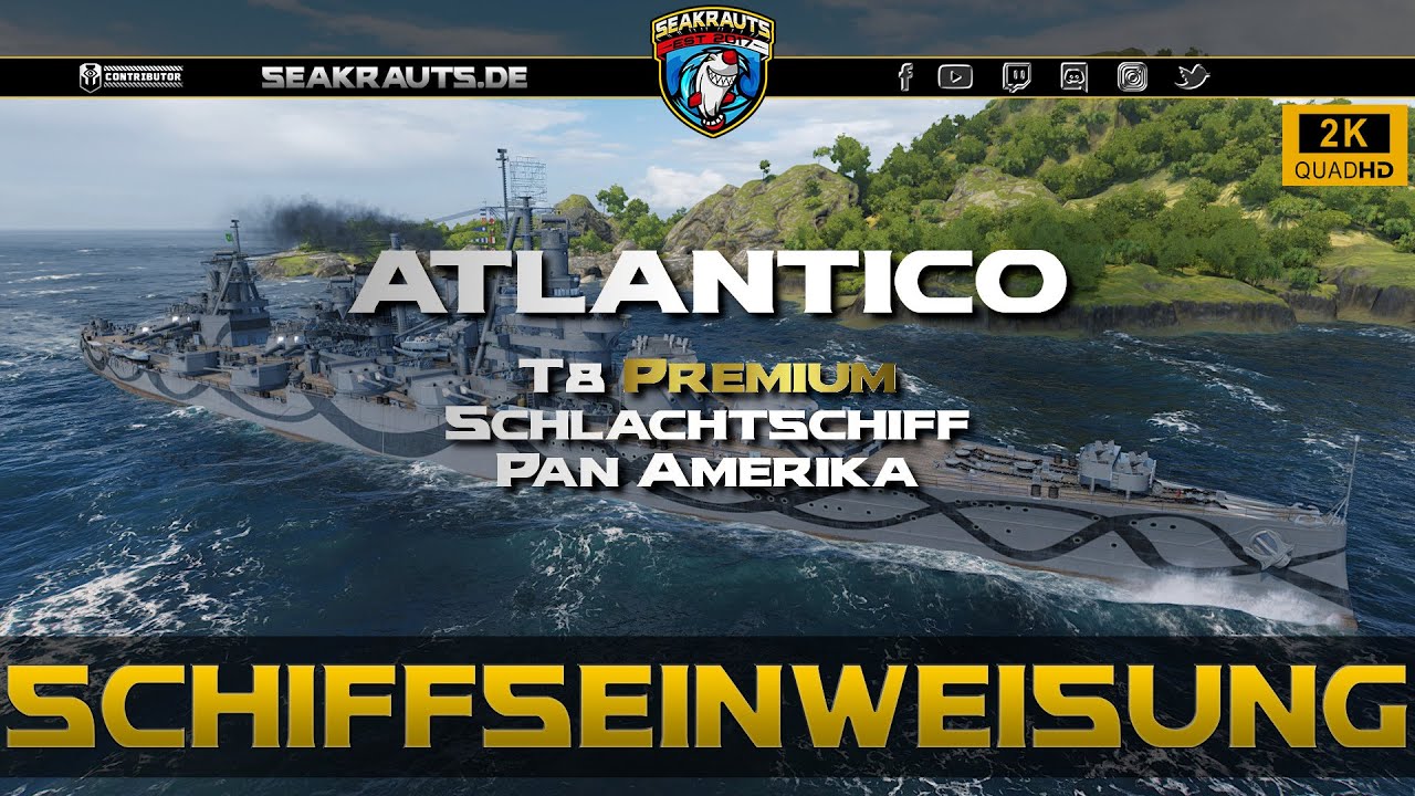Review - ATLANTICO [T8 BB] So ist der Werftdampfer! - World of Warships [Deutsch]