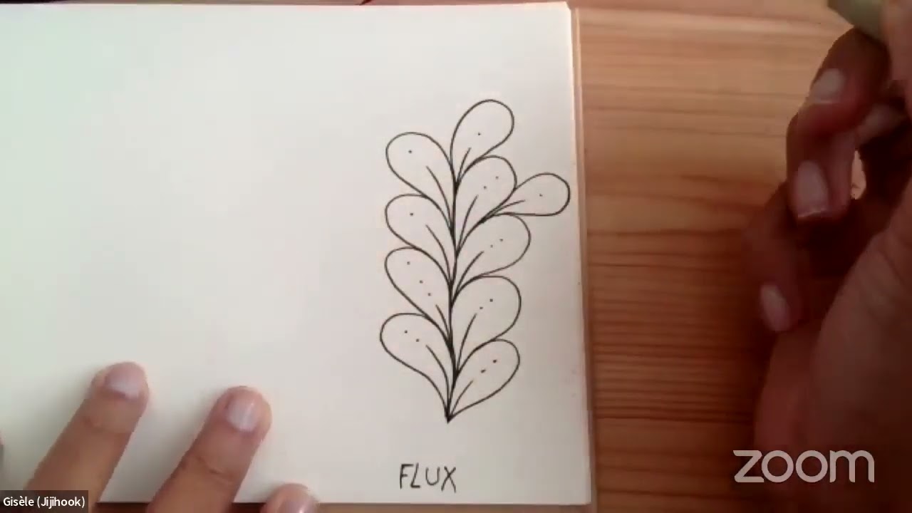 Dessinons des formes fleuries avec le motif Zentangle Flux