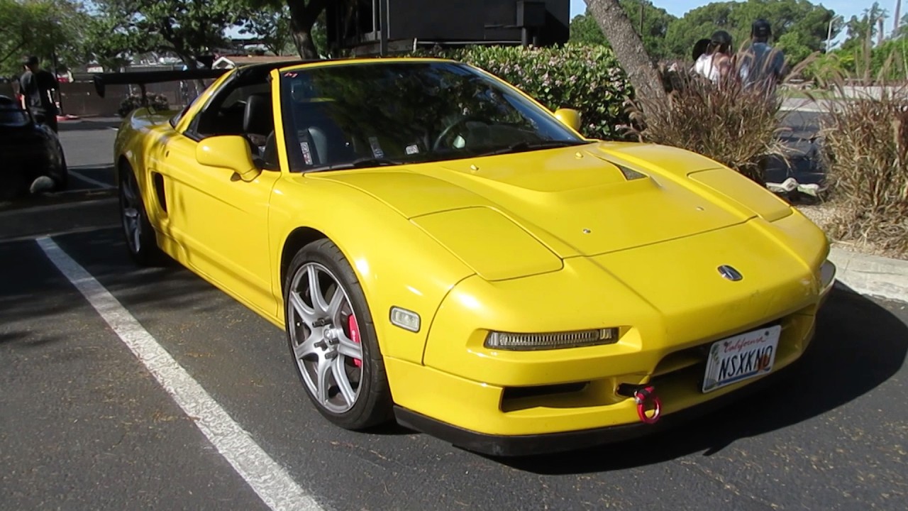 Spa Yellow 1997 Acura NSX-T w/ Custom Rear Wing