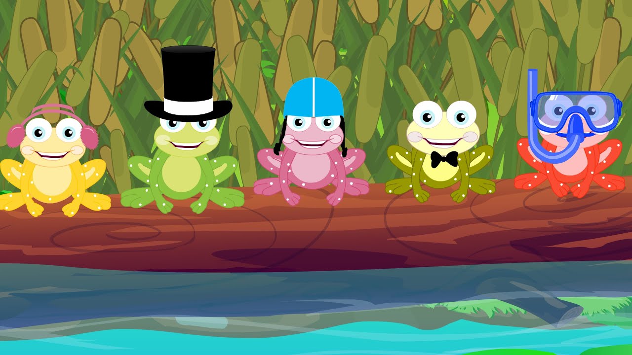 Five Little Speckled Frogs | Kids Tv Nursery Rhymes | Kindergarten Video For children