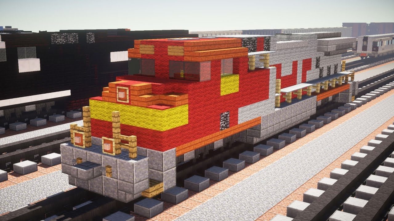 Minecraft Santa Fe GE Evolution Diesel Locomotive Tutorial