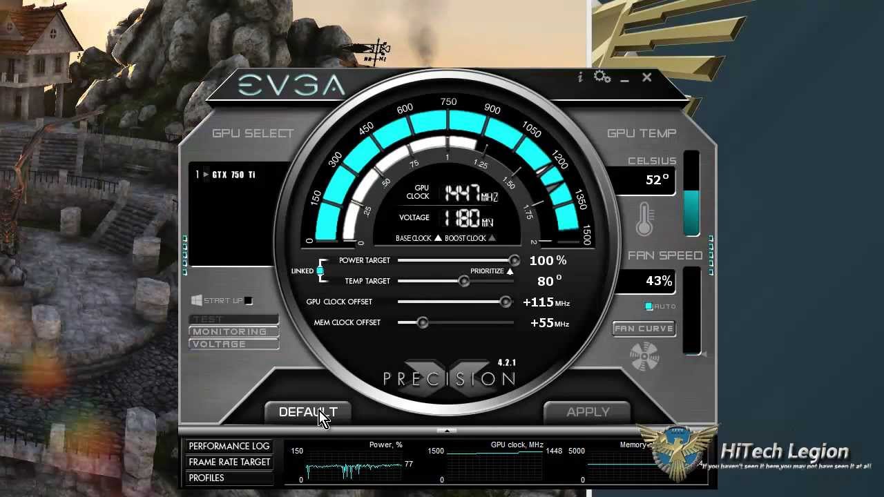 EVGA GeForce GTX 750Ti FTW overclocking using PrecisionX
